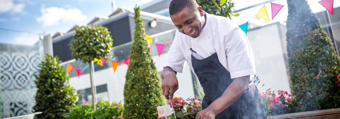 chef preparing barbeque